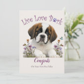 Carte Adoption de chien St. Bernard, Jour J (Debout devant)