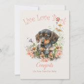 Carte Adoption de chien teckel, Jour J'ai Craqué (Devant)