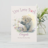 Carte Adoption de Shar-pei, jour de Gotcha (Debout devant)