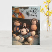 CARTE ADOPTION DU NOUVEAU BÉBÉ (Fleur jaune)