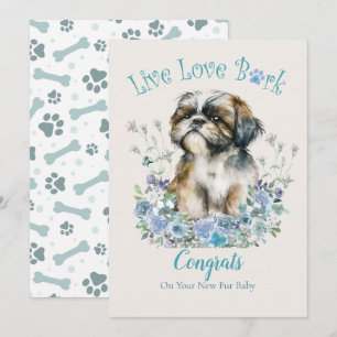 Carte Adoption d'un chien Shih Tzu, jour de Gotcha