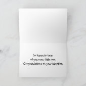 CARTE ADOPTION D'UN NOUVEAU PETIT (Intérieur)
