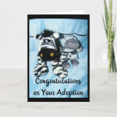 CARTE **ADOPTION** FÉLICITATIONS AVEC L'AIDE D'AMIS (Devant)