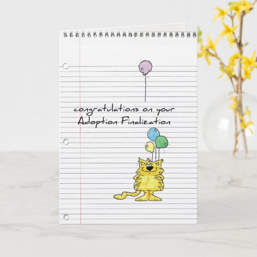 Carte adoption greeting card (Fleur jaune)
