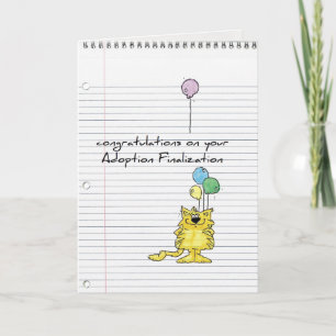 Carte adoption greeting card