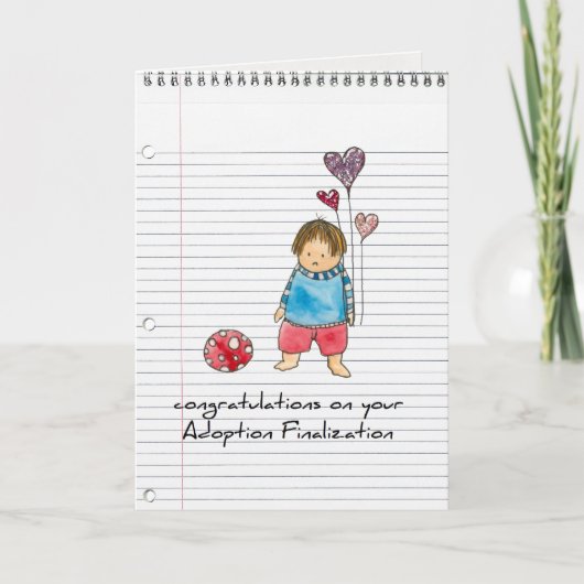 Carte adoption greeting card (Devant)