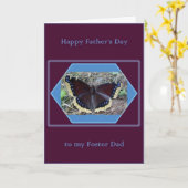 Carte adoptive de papillon de papa de fête des (Fleur jaune)