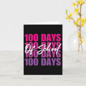 Carte Adorable 100 Jours D'École Rétro Gradient 100e D (Fleur jaune)