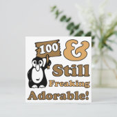Carte Adorable 100e anniversaire (Debout devant)