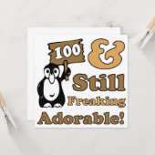 Carte Adorable 100e anniversaire (Devant/Arrière en situation)