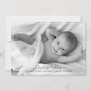 Carte Adorable 2 Photo Baby