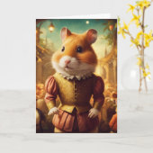 Carte Adorable Acteur de Hamster du milieu de l'été (Fleur jaune)