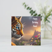 Carte Adorable Blue Eyed Tiger Cub Anniversaire (Debout devant)