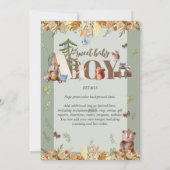 Carte Adorable Bois Ours Camping Boys Baby shower Dans (Dos)