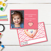 Carte Adorable Coeurs Roses Photo Mini École Valentine