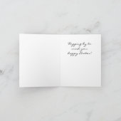 Carte adorable de lapin de Pâques (Intérieur)