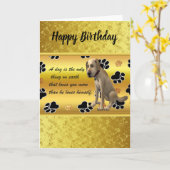Carte Adorable dog sitting with a cute fun quote (Fleur jaune)