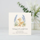 Carte Adorable Duckling Spring Easter Card (Debout devant)