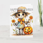 Carte Adorable Festif Cute Scarecrow (Devant)