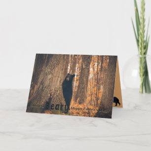 Carte Adorable Fête des pères d'ours noir