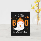 Carte Adorable Halloween Ghost A Little Boo Is Almost Du (Fleur jaune)
