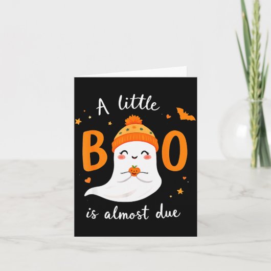 Carte Adorable Halloween Ghost A Little Boo Is Almost Du (Devant)