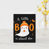Carte Adorable Halloween Ghost A Little Boo Is Almost Du (Fleur jaune)