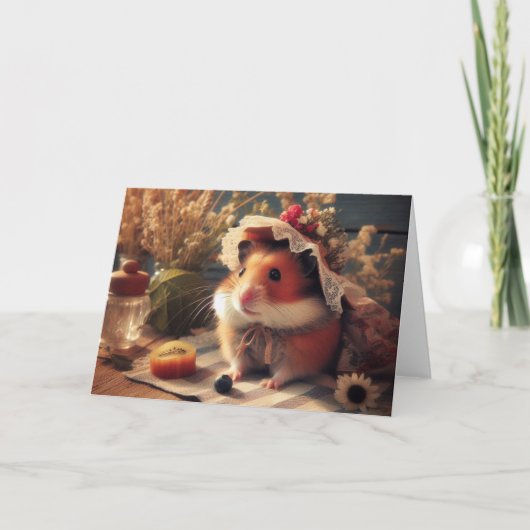Carte Adorable Hamster de la Mi-Été (Devant)