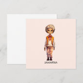 Carte Adorable Kid Zombie - Jolie Halloween (Devant / Derrière)