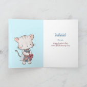 Carte Adorable Kitten Rose et coeur fête des mères (Intérieur)