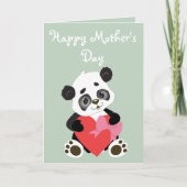 Carte Adorable Panda Mother’s Day (Devant)