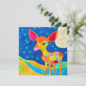 Carte Adorable Petit Cerf De Bébé - Design De Couette (Debout devant)