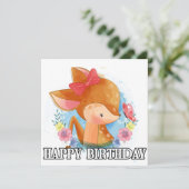 Carte Adorable Petit Cerf Explorant l'Extérieur (Debout devant)