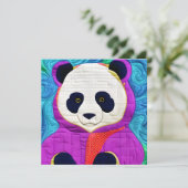 Carte Adorable Petit Panda - Conception Plat (Debout devant)