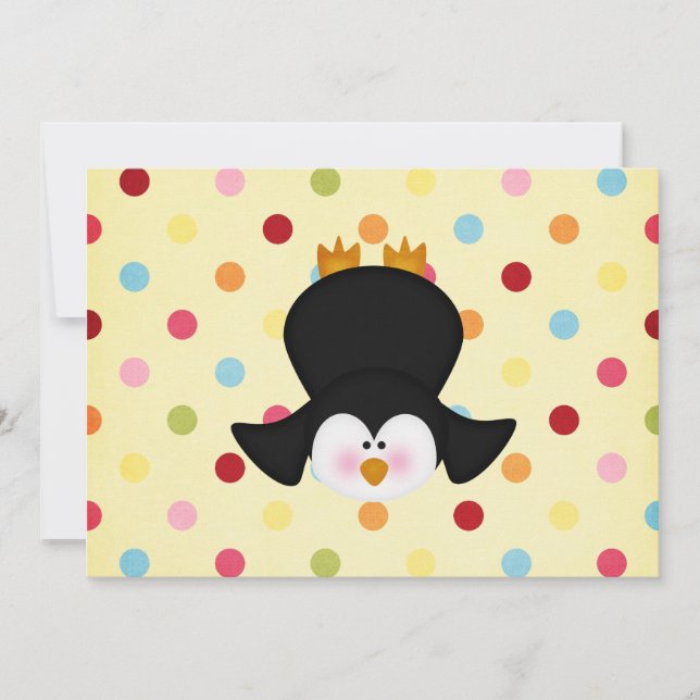 Carte adorable pingouin (Devant)