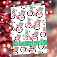 adorable Vélo de Noël Vacances mignonne Fille Rose