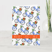 Carte Adorable Vélos de Noël Vacances cadeaux de Noël (Devant)