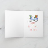 Carte Adorable Vélos de Noël Vacances cadeaux de Noël (Intérieur)