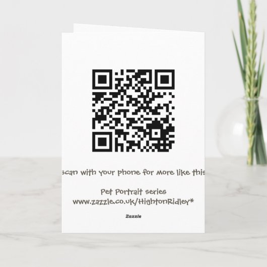 Carte Adorablement mignon Poser Pomeranian Chiot (Dos)