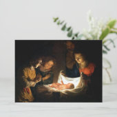 Carte Adoration de l'Enfant Jésus - Honthorst (Debout devant)