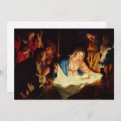 Carte Adoration des bergers - Honthorst (Devant / Derrière)