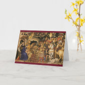 Carte Adoration des Mages Noël médiéval (Fleur jaune)