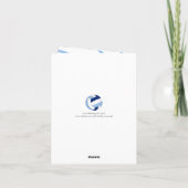 Carte ados bleu blanc volley anniversaire (Dos)