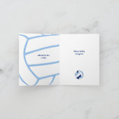 Carte ados bleu blanc volley anniversaire (Intérieur)