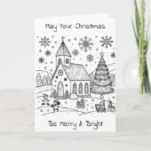 Carte Adult Coloring Personalized Christmas  (Devant)