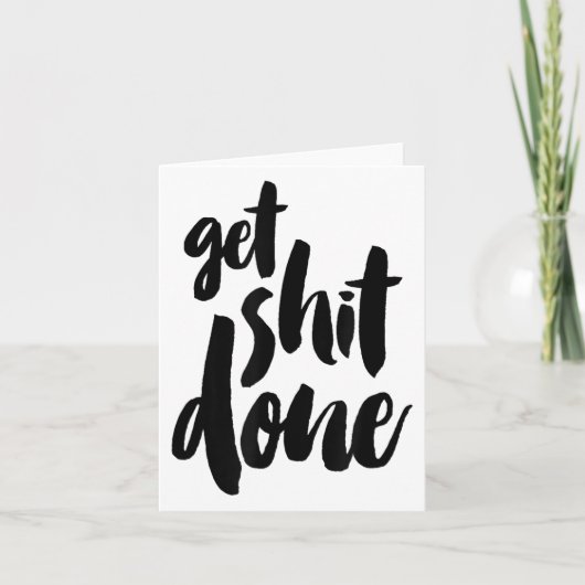 Carte Adult Get Sht Done Motivational Quote  (Devant)