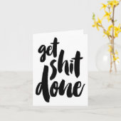 Carte Adult Get Sht Done Motivational Quote  (Fleur jaune)