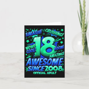 Carte Adulte 18 ans pour garçons 18e anniversaire garçon