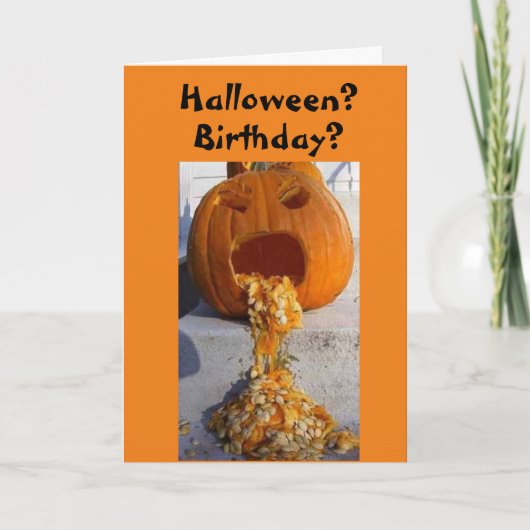 CARTE *ADULTE* HALLOWEEN ANNIVERSAIRE VOUS SOUHAITE ! (Devant)