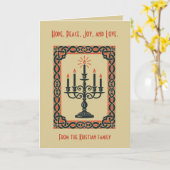 Carte Advent Candelabra Minimal Nordic Christmas (Fleur jaune)